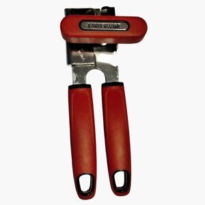 Farberware Heavy Duty Can Opener Vintage Swing Away Soft Grip Red Handles USA